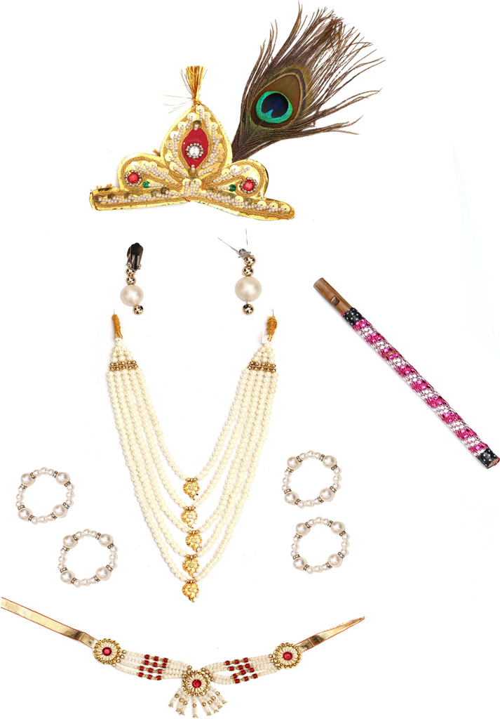 Raj Costumes Little Krishna Janmashtami Accessories Set Kids Costume Wear