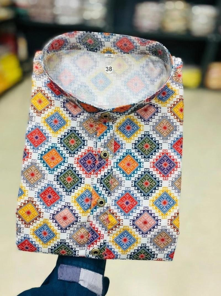 foxdx men printed straight kurta