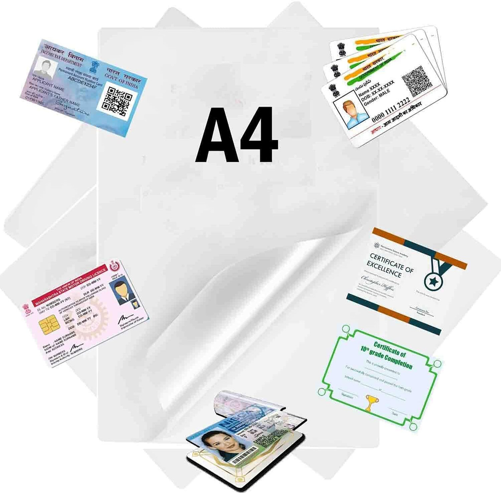 canoff Thermal Lamination Pouch Size 210 mm x 297 mm, 125 Micron A4 Laminating Sheet