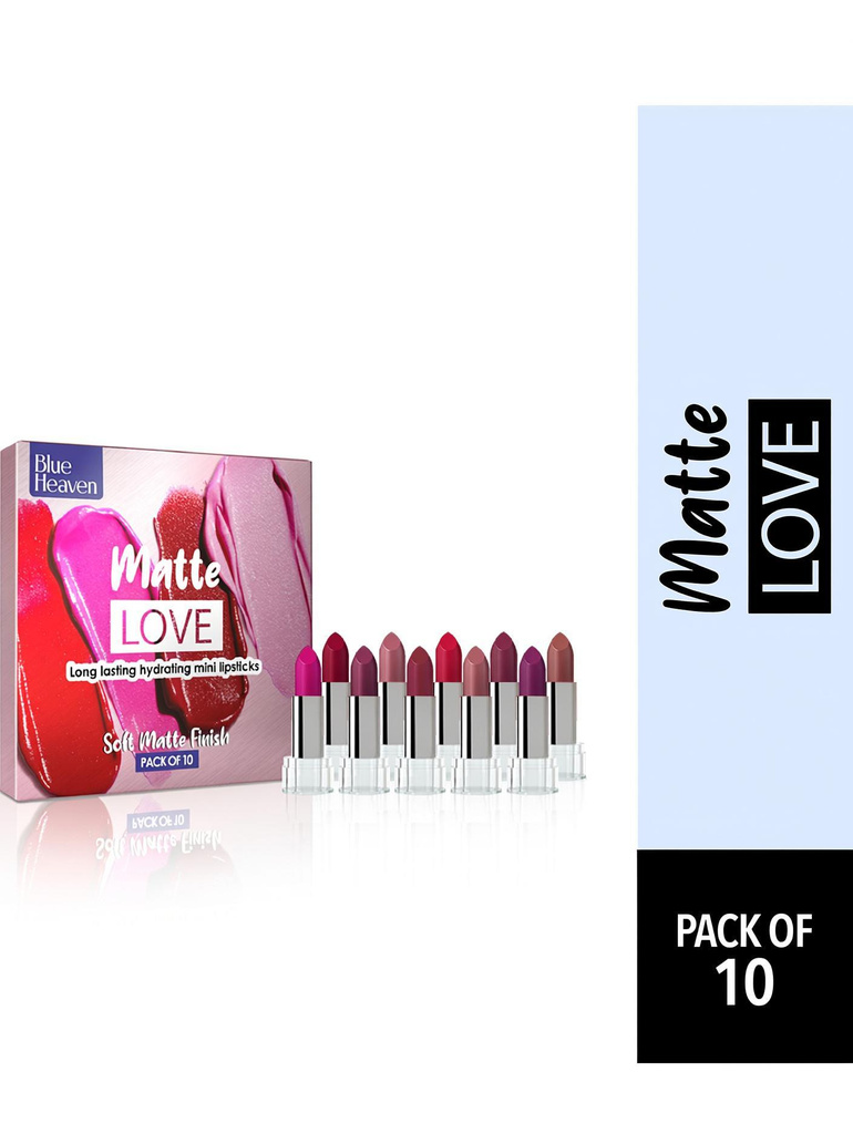 blue heaven matte love long lasting hydrating mini lipsticks women combo pack 10