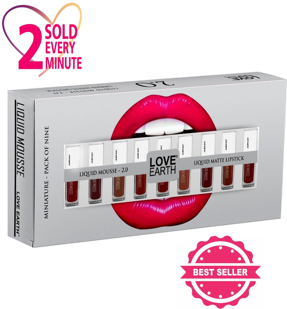 love earth liquid mousse lipstick 2 o matte finish combo kit