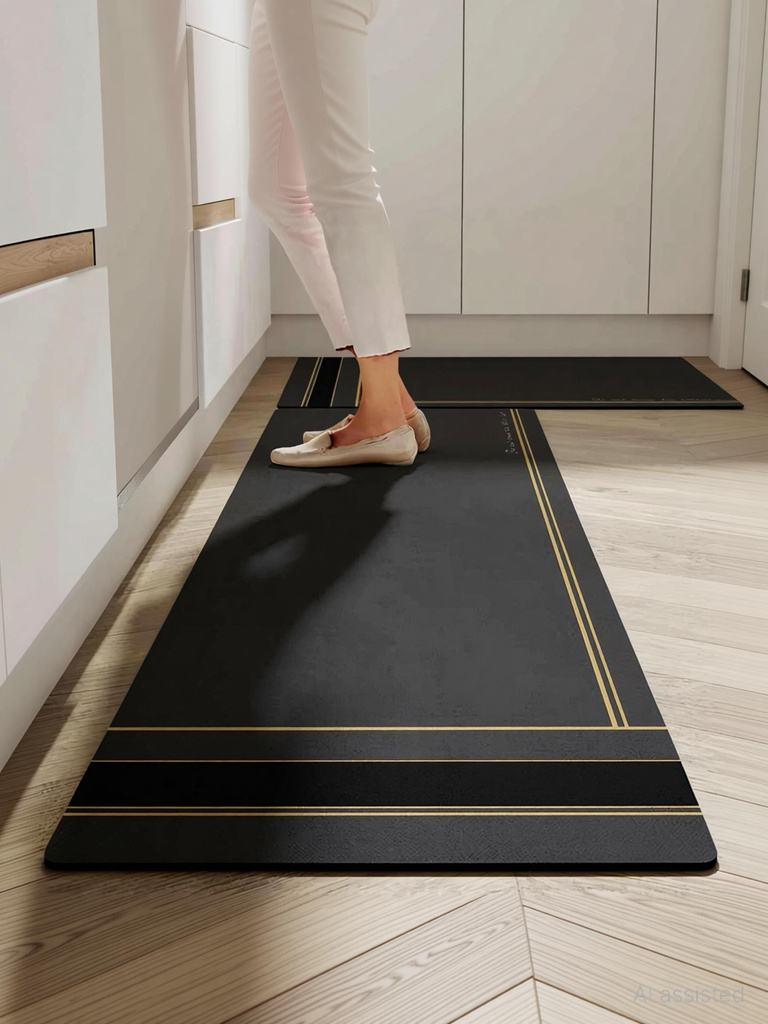 X - Glam Rubber Kitchen Mat