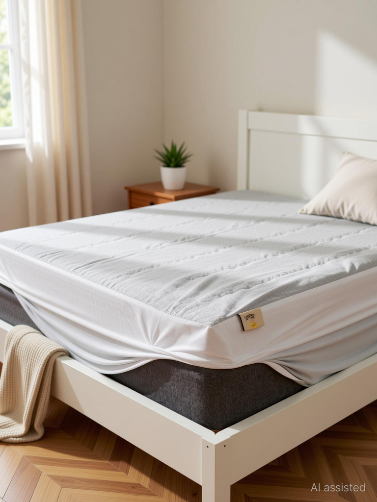 SleepyCat King Size Fitted Polyster Breathable, Stretchable, Waterproof Mattress Cover