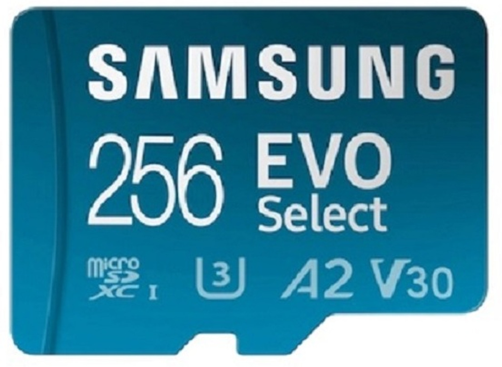 SAMSUNG EVO Select 256 GB MicroSDXC Class 10 130 MB/s  Memory Card Compatible with Camera, Gaming Console, Mobile, Tablet