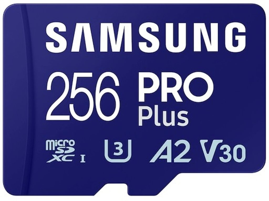 SAMSUNG MB-MD256SA/APC Pro Plus 256 GB MicroSDXC UHS Class 3 180 MB/s  Memory Card Compatible with Camera, Gaming Console, Mobile, Tablet (With Adapter)