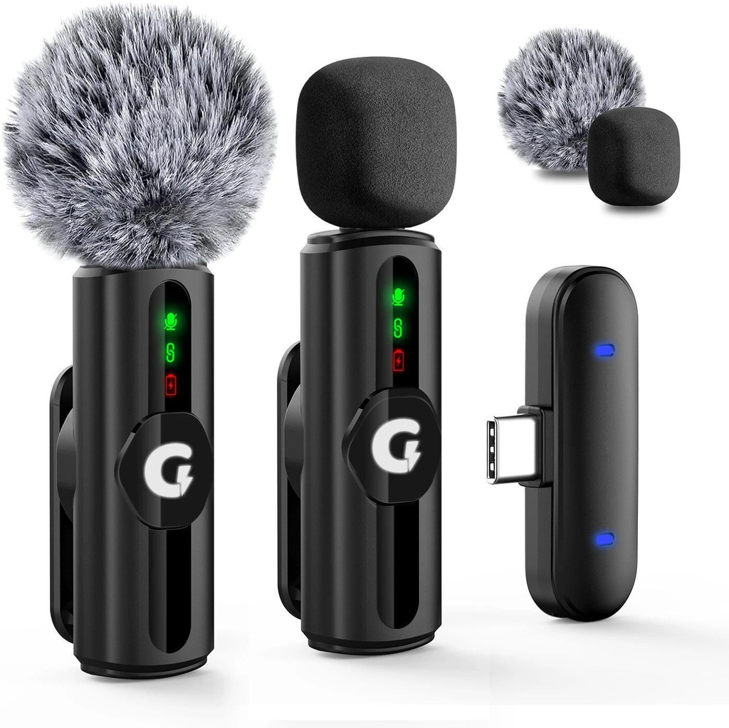 grenaro mic youtube noise reduction wireless microphone mike vlogging microphone