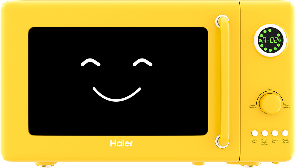 Haier 20 L Digital Display Push button & Jog control Instant start Defrost Function Multiple Power Levels Child Safety Lock Compact Kitchen Solution HIL20V1MYPD Solo Microwave Oven