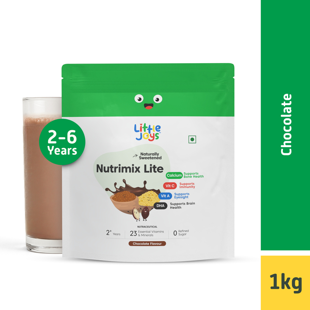 Little Joys Nutrimix Lite For Kids 2-6Yrs | Improves Immunity &Gut Health |Chocolate Flavour