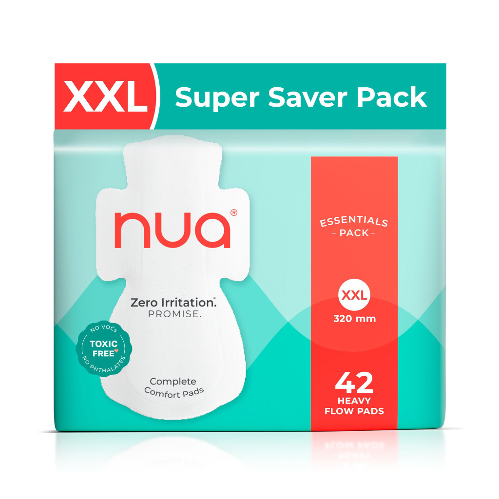 Nua Complete Comfort 42 Heavy Flow XL+ | Essentials Pack | 4X Comfort Sanitary Pad