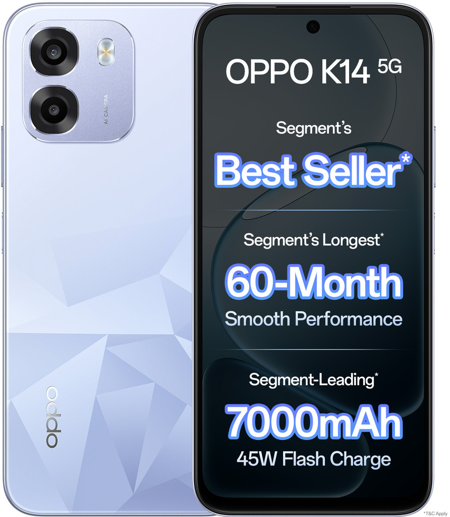 K14 5G (Icy Blue, 128 GB) (6 GB RAM)