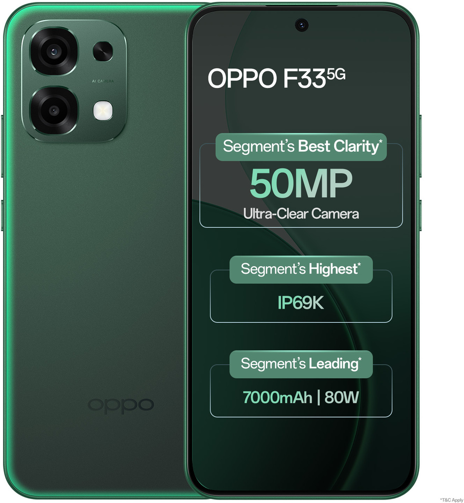 OPPO F33 5G (Forest Green, 128 GB)