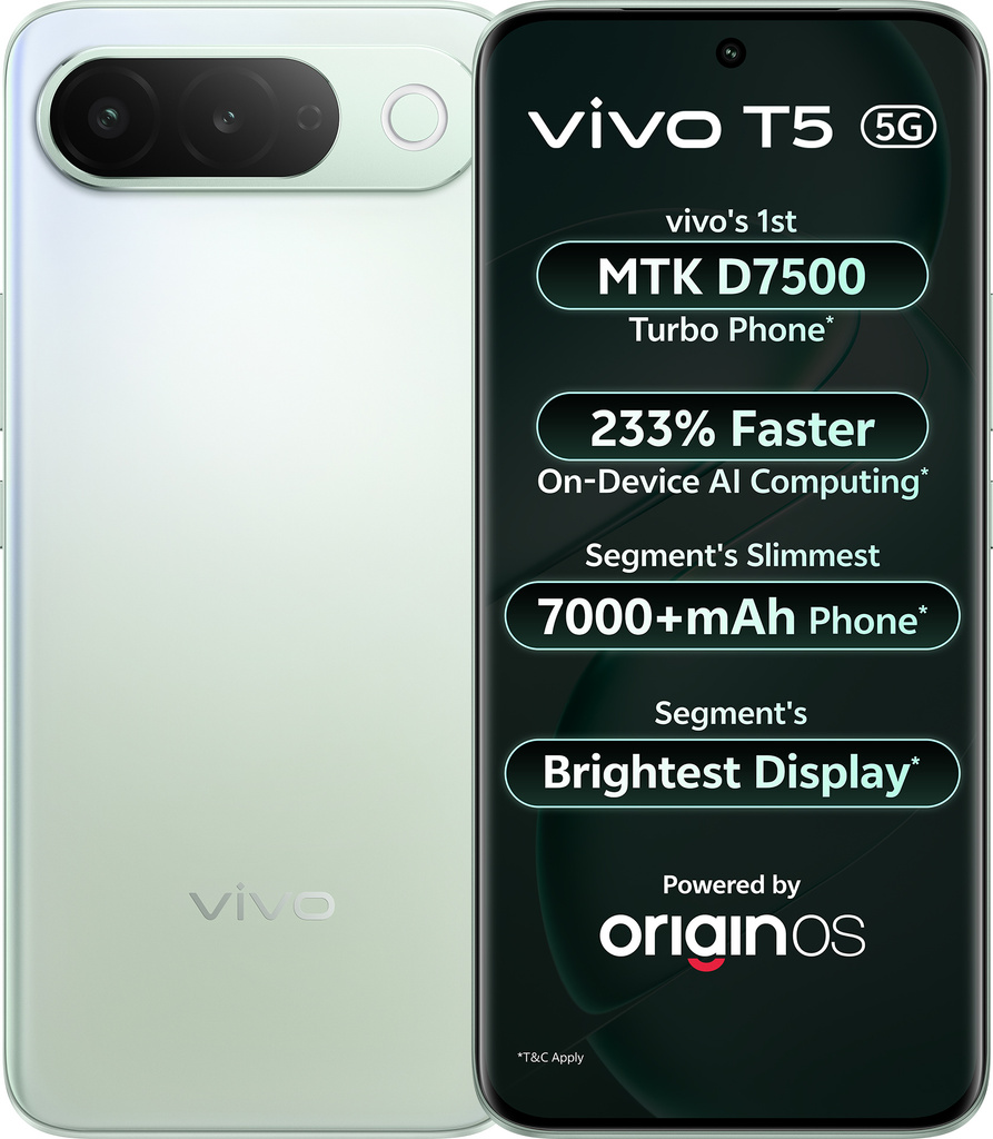 T5 5G (Silver Green, 128 GB) (6 GB RAM)