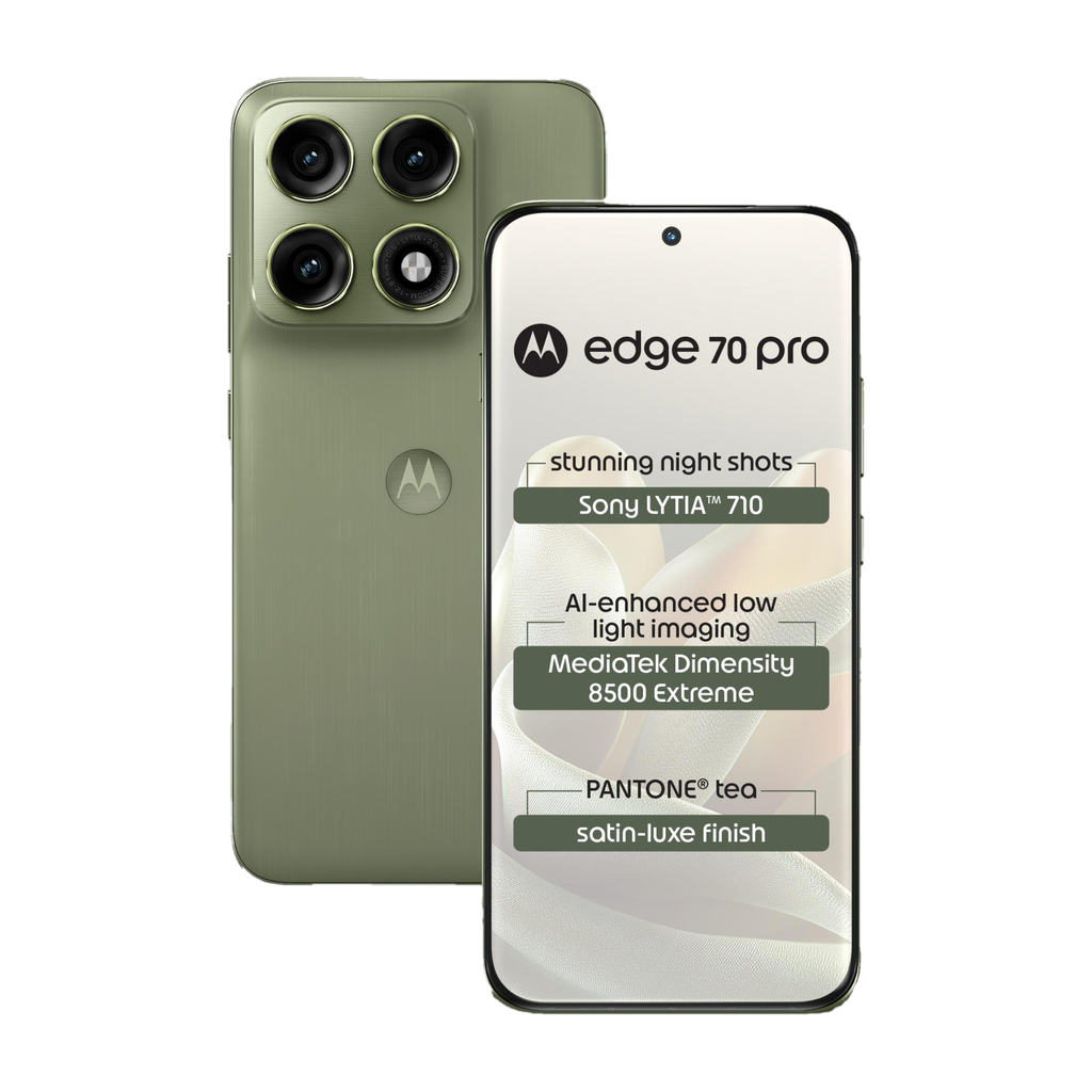 MOTOROLA edge 70 pro (Satin-Luxe PANTONE Tea (Green), 256 GB)