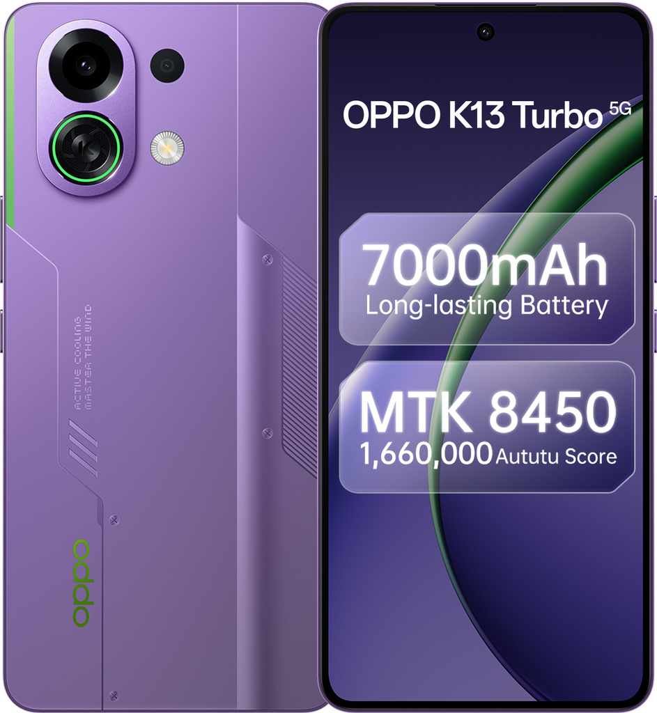 OPPO K13 Turbo 5G (Purple Phantom, 256 GB)