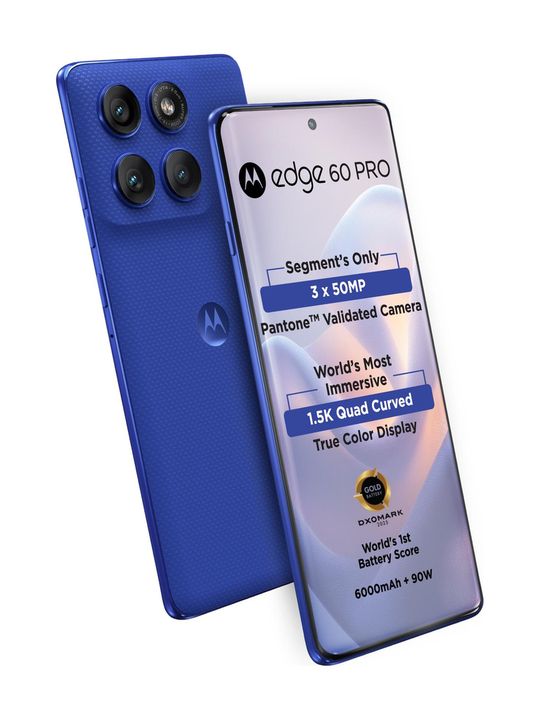 MOTOROLA Edge 60 Pro (Pantone Dazzling Blue, 256 GB)