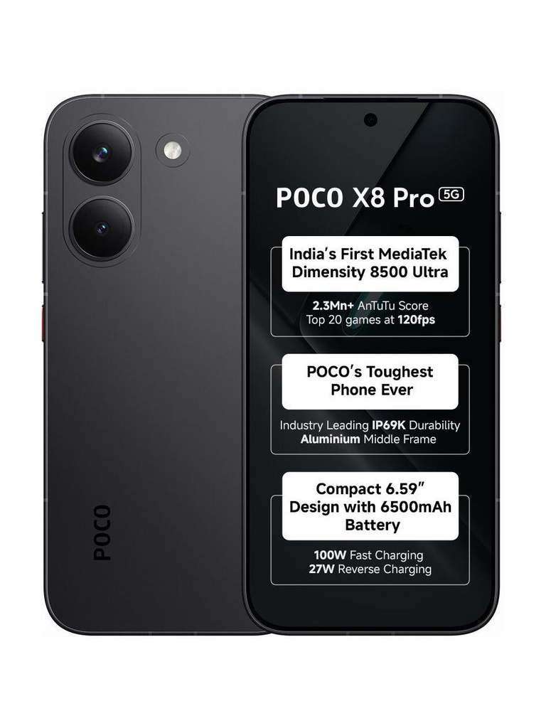 POCO X8 Pro (Black, 256 GB)