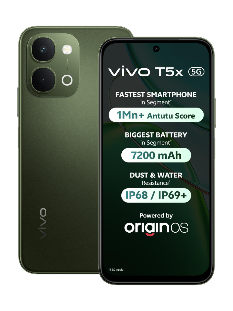 vivo T5x 5G (Cyber Green, 128 GB)