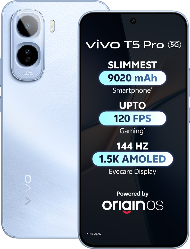 vivo T5 Pro 5G (Glacier Blue, 128 GB)