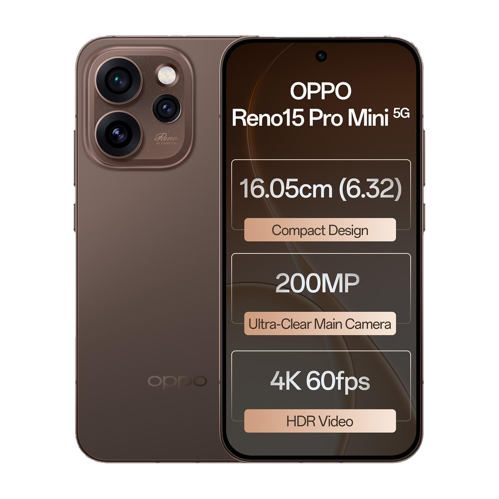 OPPO Reno15 Pro Mini 5G (Cocoa Brown, 512 GB)