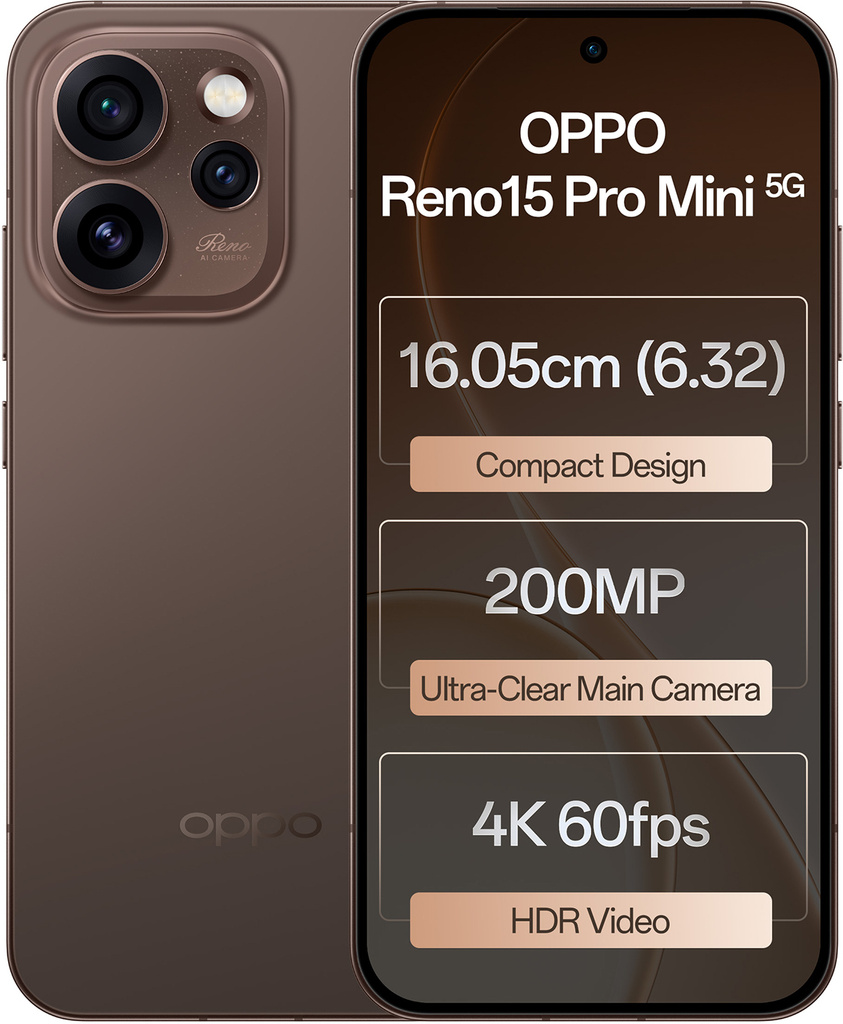 OPPO Reno15 Pro Mini 5G (Cocoa Brown, 256 GB)