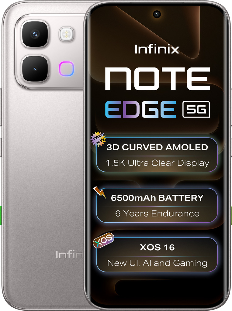 Infinix Note edge (Lunar Titanium, 256 GB)