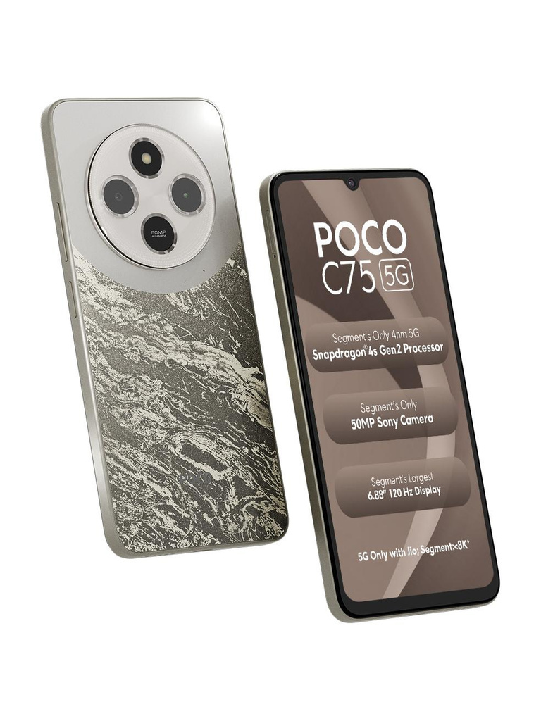 POCO C75 5G (Silver Stardust, 128 GB)