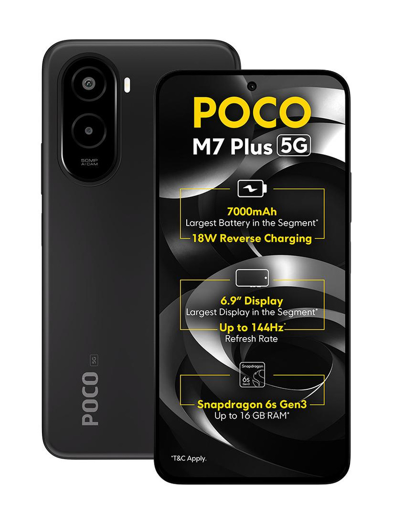 POCO M7 Plus 5G (Carbon Black, 128 GB)