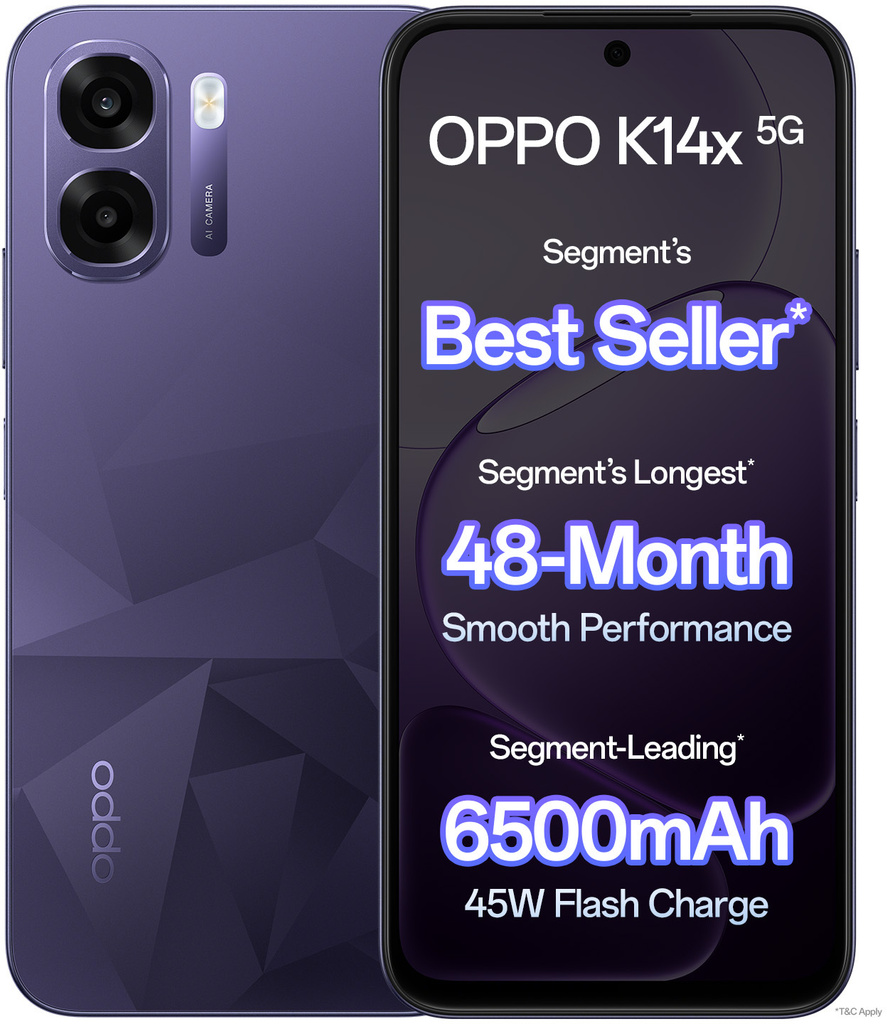 oppo k14x 5g prism violet 64 gb