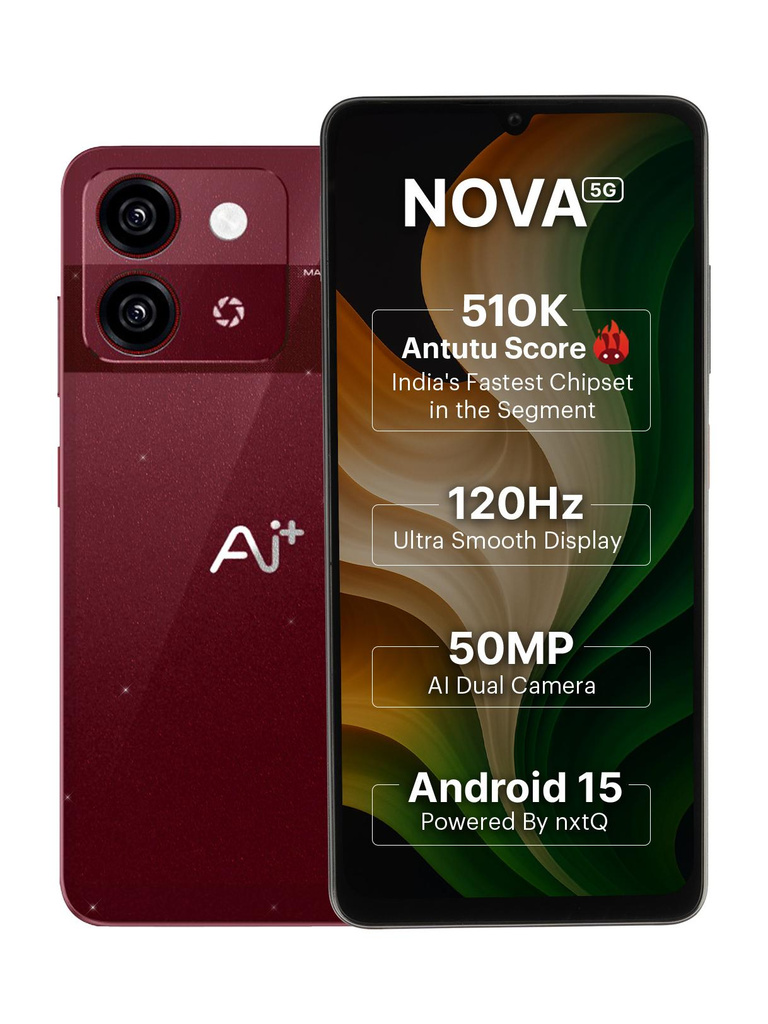 Ai+ Nova 5G (Sparkle Red, 128 GB)