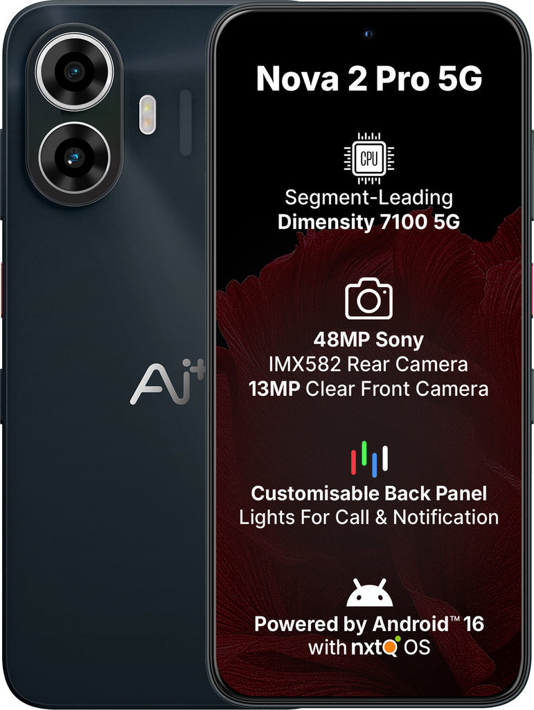 Ai+ Nova 2 Pro 5G (Black, 128 GB)
