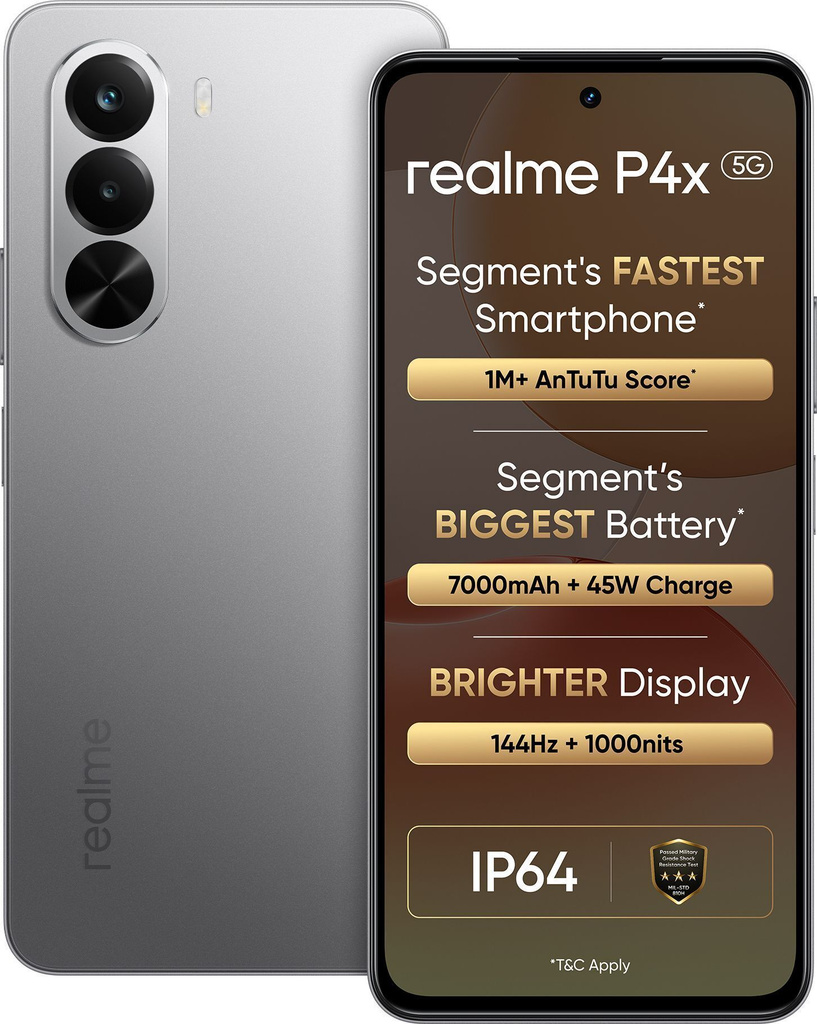 realme P4x 5G (Matte Silver, 128 GB)