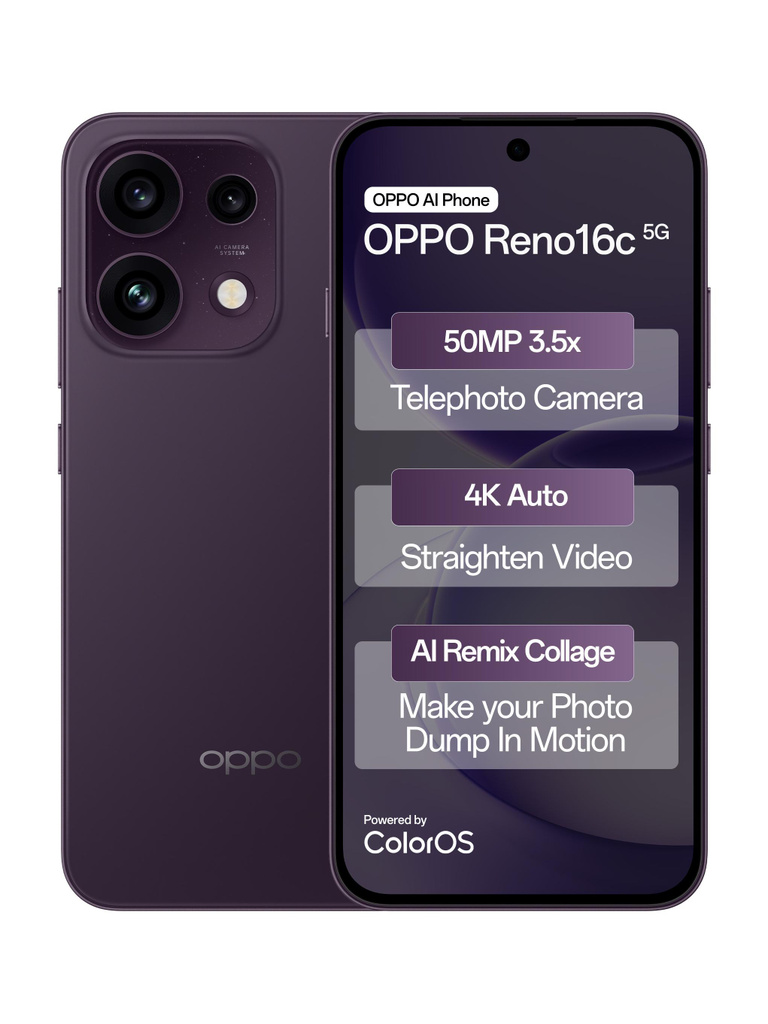 OPPO Reno16c 5G (Twilight Violet, 128 GB)