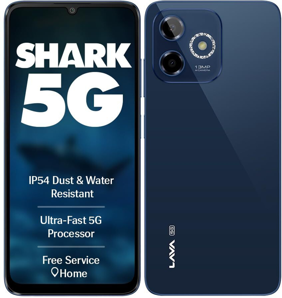 lava shark 5g stellar blue steller blue 64 gb