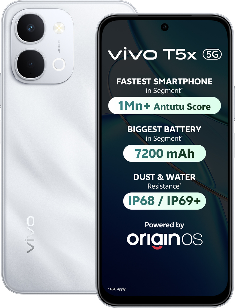 vivo T5x 5G (Star Silver, 128 GB)