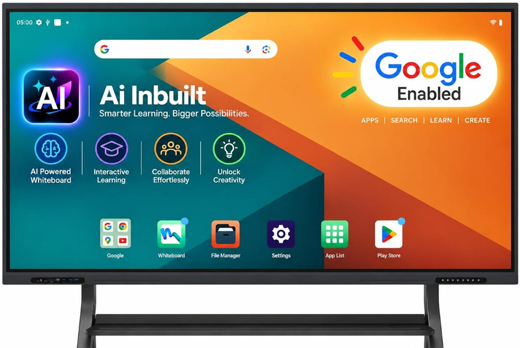 BIG VUE Pluss 165.1 cm (65 inch) 4K Ultra HD LED Backlit IPS Panel Monitor (Pluss Android 14 Smart Interactive Television EDLA Flat 8/128 GB Ai Multitouch) (Response Time: 6 ms, 60 Hz Refresh Rate)