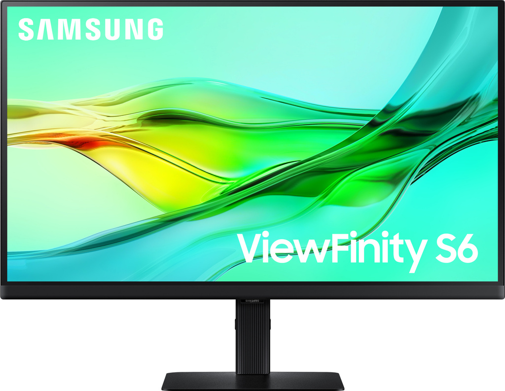 Samsung ViewFinity S6 68.58 cm (27 inch) Quad HD LED Backlit IPS Panel with USB Type-C, LAN Port, DP, HDR10, KVM Switch, Easy Setup, Height Adjustable Stand, Eye Care Technology Monitor (LS27D604UAWXXL)