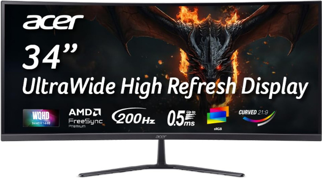 acer 86 36 cm 34 inch curved uwqhd led backlit va panel gaming monitor ed340cur x0
