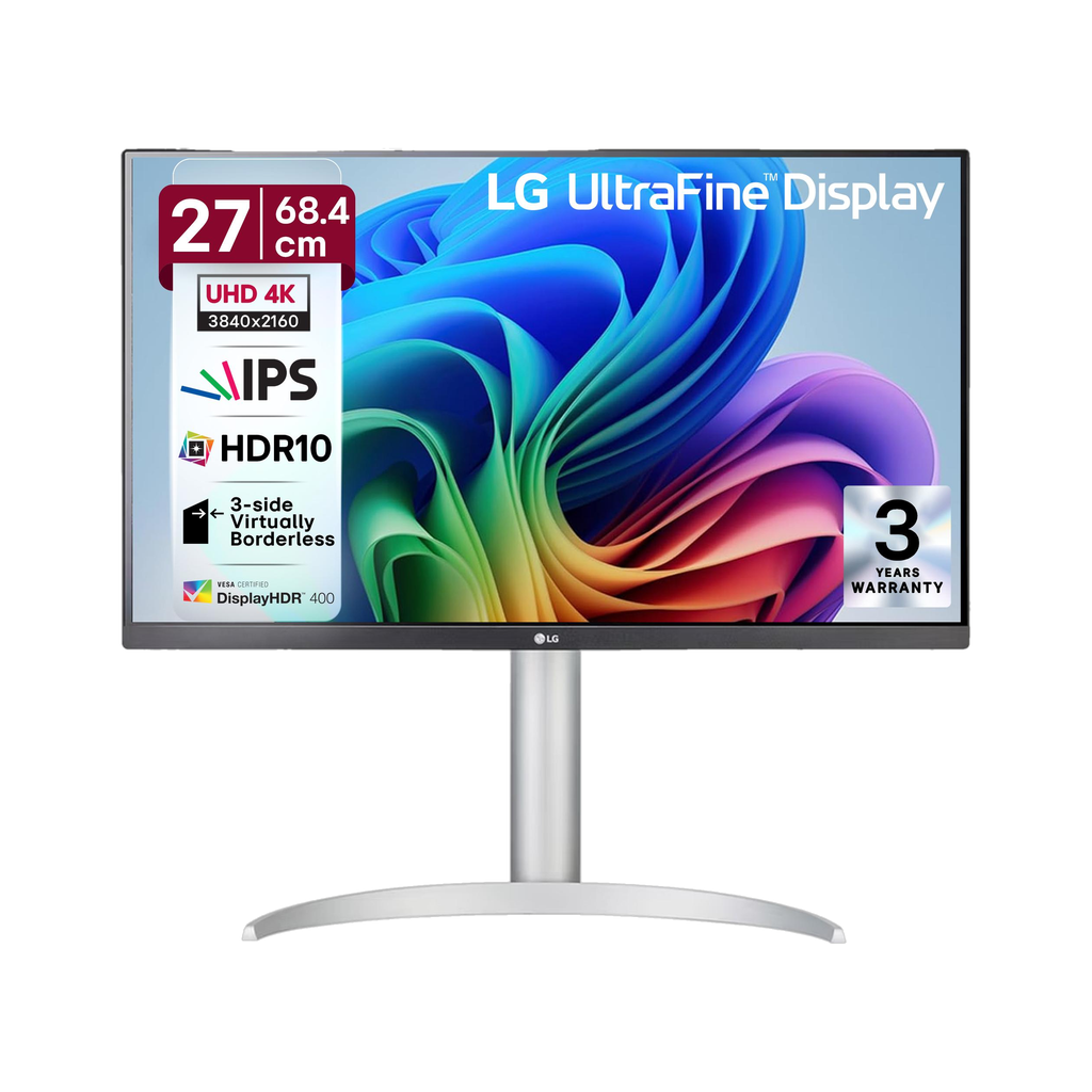 LG ULTRAFINE 68.58 cm (27 inch) 4K Ultra HD LED Backlit IPS Panel with VESA DisplayHDR 400, Ergonomic Stand, 3-side virtually borderless design Monitor (27UP650K-WA.ATRFCSN)