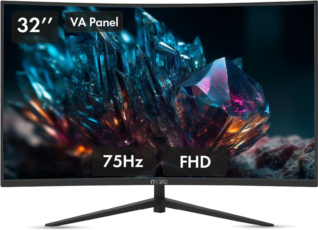 MarQ by Flipkart 81.28 cm (32 inch) Curved Full HD LED Backlit VA Panel Monitor (32FHDMCQCCJB)