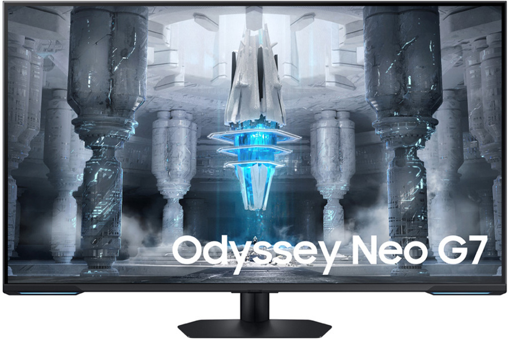 Samsung Odyssey Neo G7 109.22 cm (43 inch) 4K Ultra HD VA Panel with Smart TV, Gaming Hub, Game Bar, HDR600, Quantum Mini LED Gaming Monitor (LS43CG700NWXXL) (AMD Free Sync, Response Time: 1 ms, 144 Hz Refresh Rate)