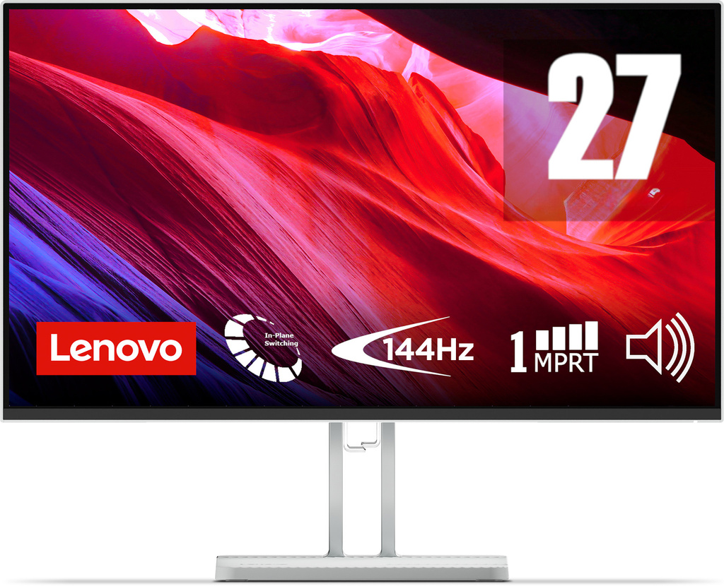 Lenovo L-Series 68.58 cm (27 inches) Full HD LED Backlit IPS Panel with 99% sRGB, 1xHDMI1.4, 1xVGA, Tilt-able Stand, 3WX2 Inbuilt Speakers, Customization Artery, Smart Display Monitor (L27-4C)