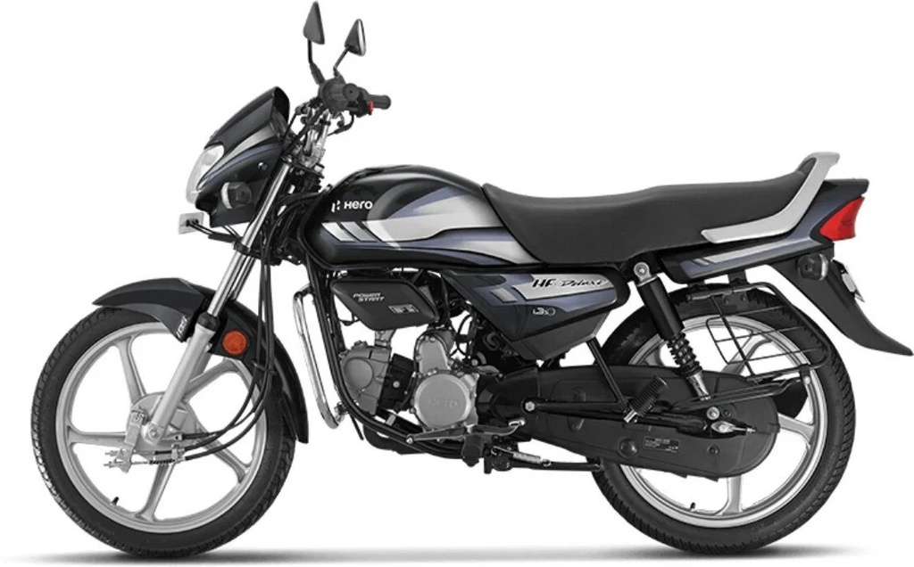 Hero HF Deluxe Non i3S-Self Booking for Ex-Showroom Price (Black Grey)