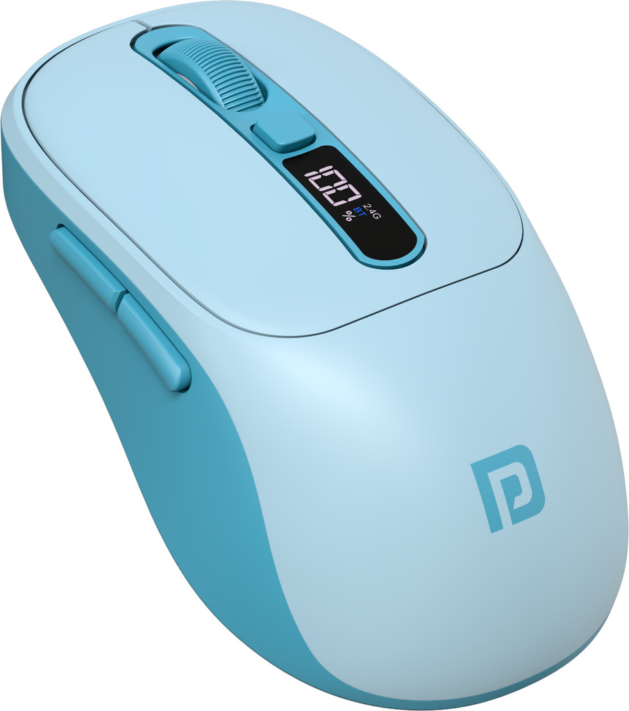 Portronics Toad 9 Wireless Bluetooth Mouse,Dual Wireless (BT + 2.4 GHz),Smart LED Display Ambidextrous Optical Mouse (Bluetooth, 2.4GHz Wireless, Blue)