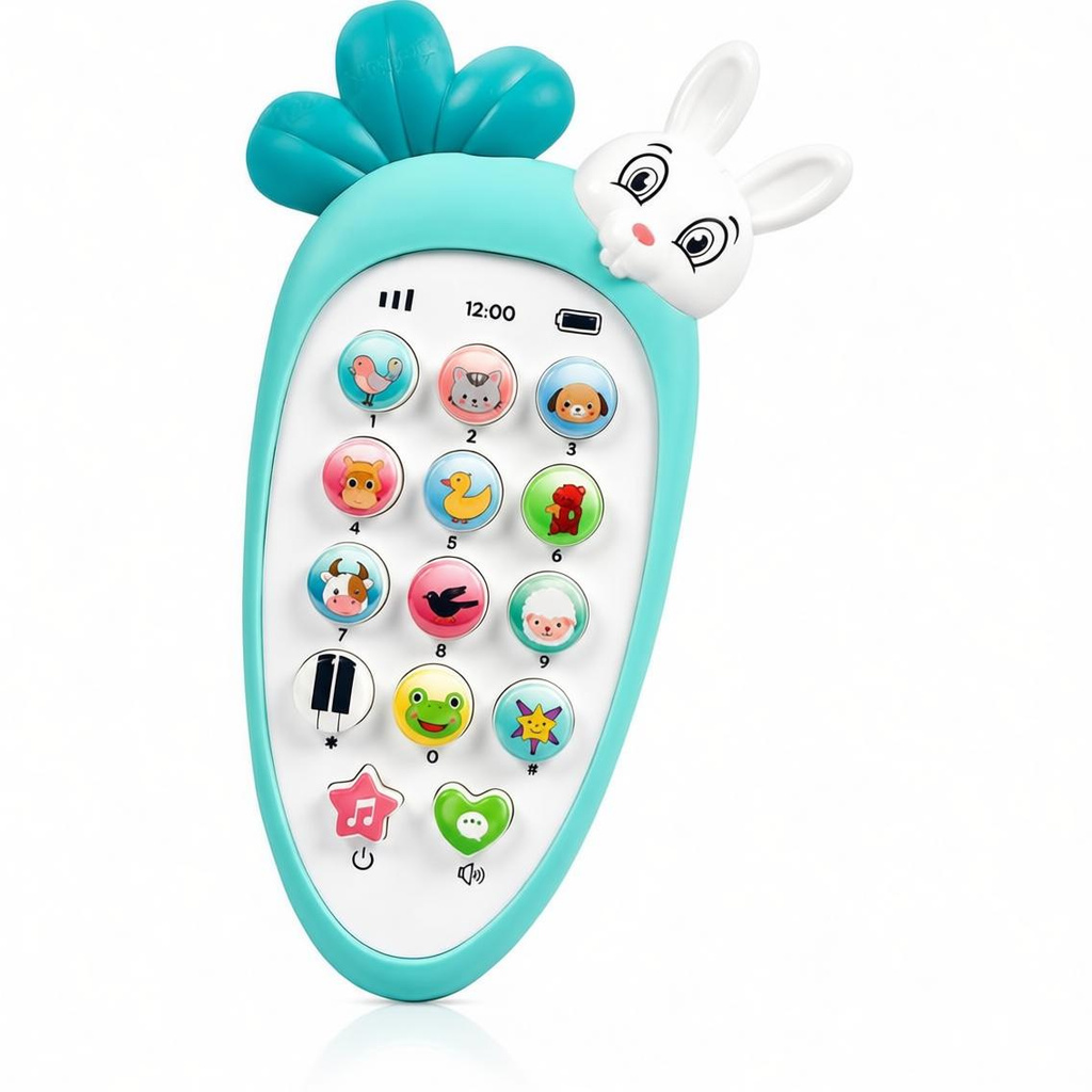 Rabbit Phone Musical Toy for Kids (Battery Operated) (Multicolor)