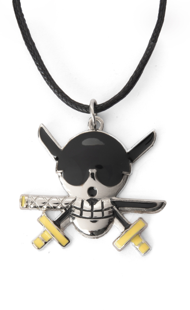 ComicSense One piece Anime Roronoa Zoro Pirate Logo Metal Necklace