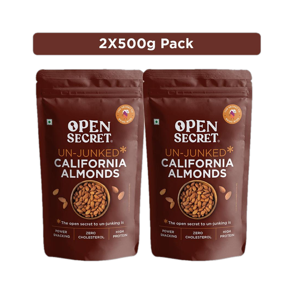 OPEN SECRET Premium California Badam - High Protein Dry Fruit, Fasting Vrat Special Almonds