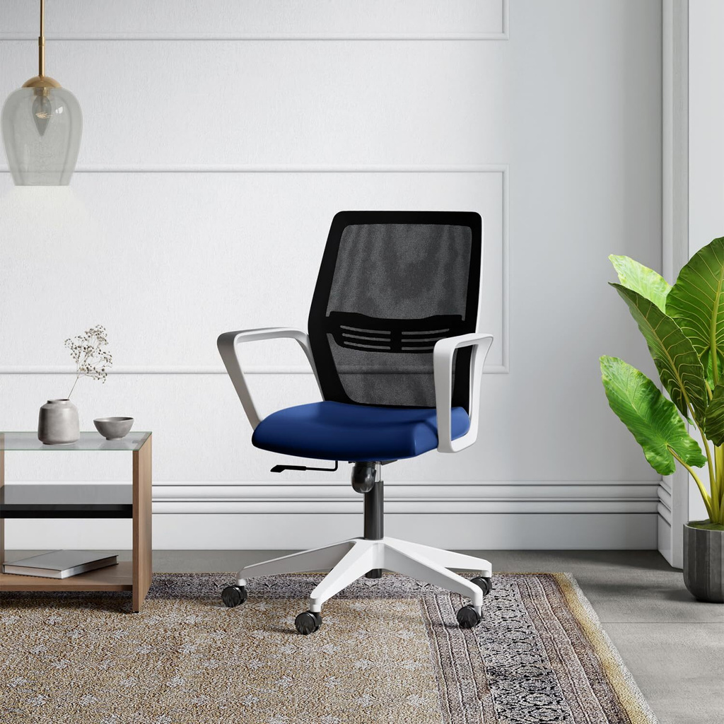 Vurv Mid Back Mesh Office Executive Chair (Blue, DIY(Do-It-Yourself))