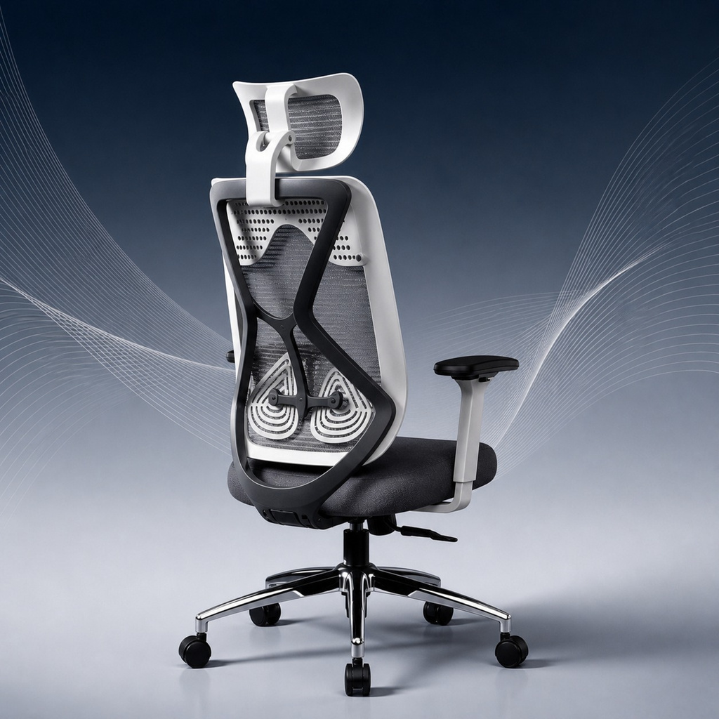 Oakcraft Mesh Office Adjustable Arm Chair