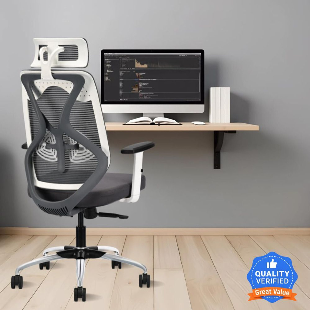 IAFA Ergolux High Back Ergonomic Office Chair with Heavy Duty Metal Base Mesh Office Adjustable Arm Chair