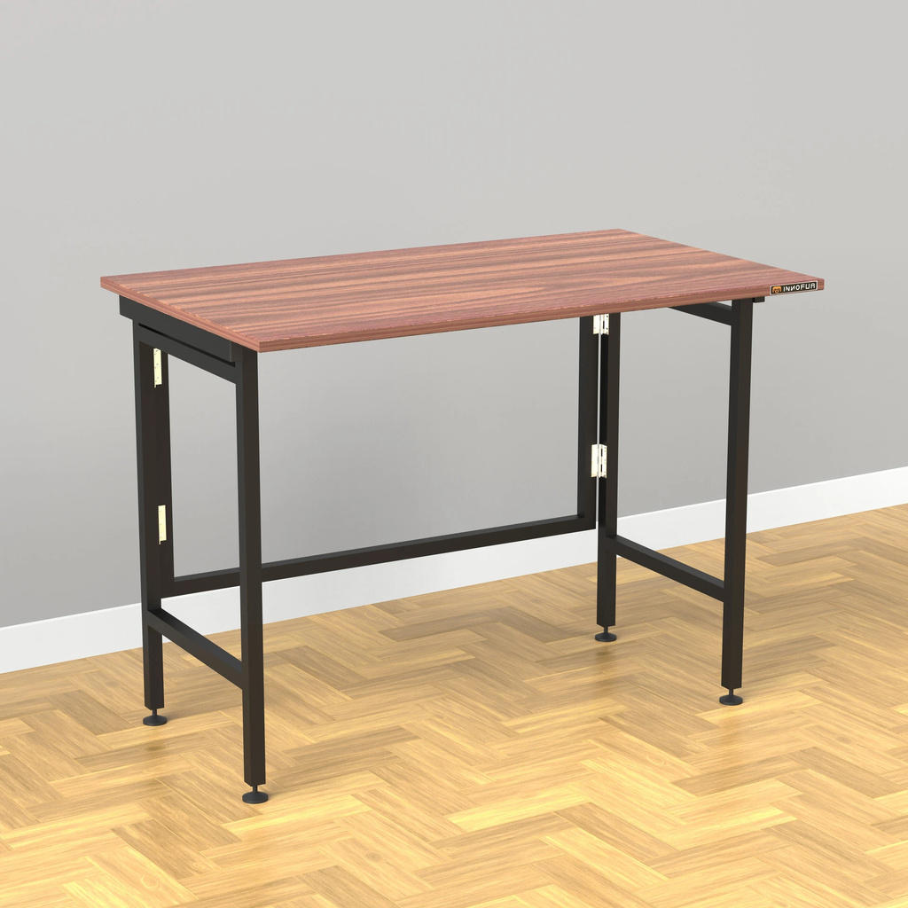 Aplos Folding Desk/Folding Table/Study Table/Laptop Table Large (Brown) Engineered Wood Study Table (Free Standing, Finish Color - Brown, Pre-assembled)
